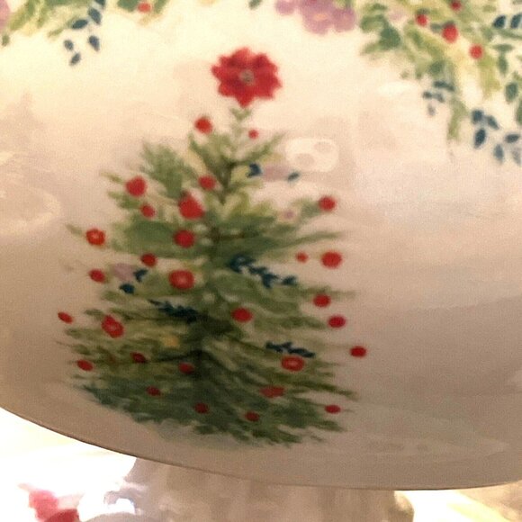 The Pioneer Woman HOLIDAY CHEER 5" Tall Christmas Pedestal Lidded CANDY DISH - Picture 4 of 16